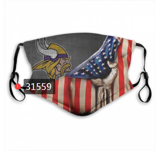 NFL 2020 Minnesota Vikings #27 Dust mask with filter->nfl dust mask->Sports Accessory